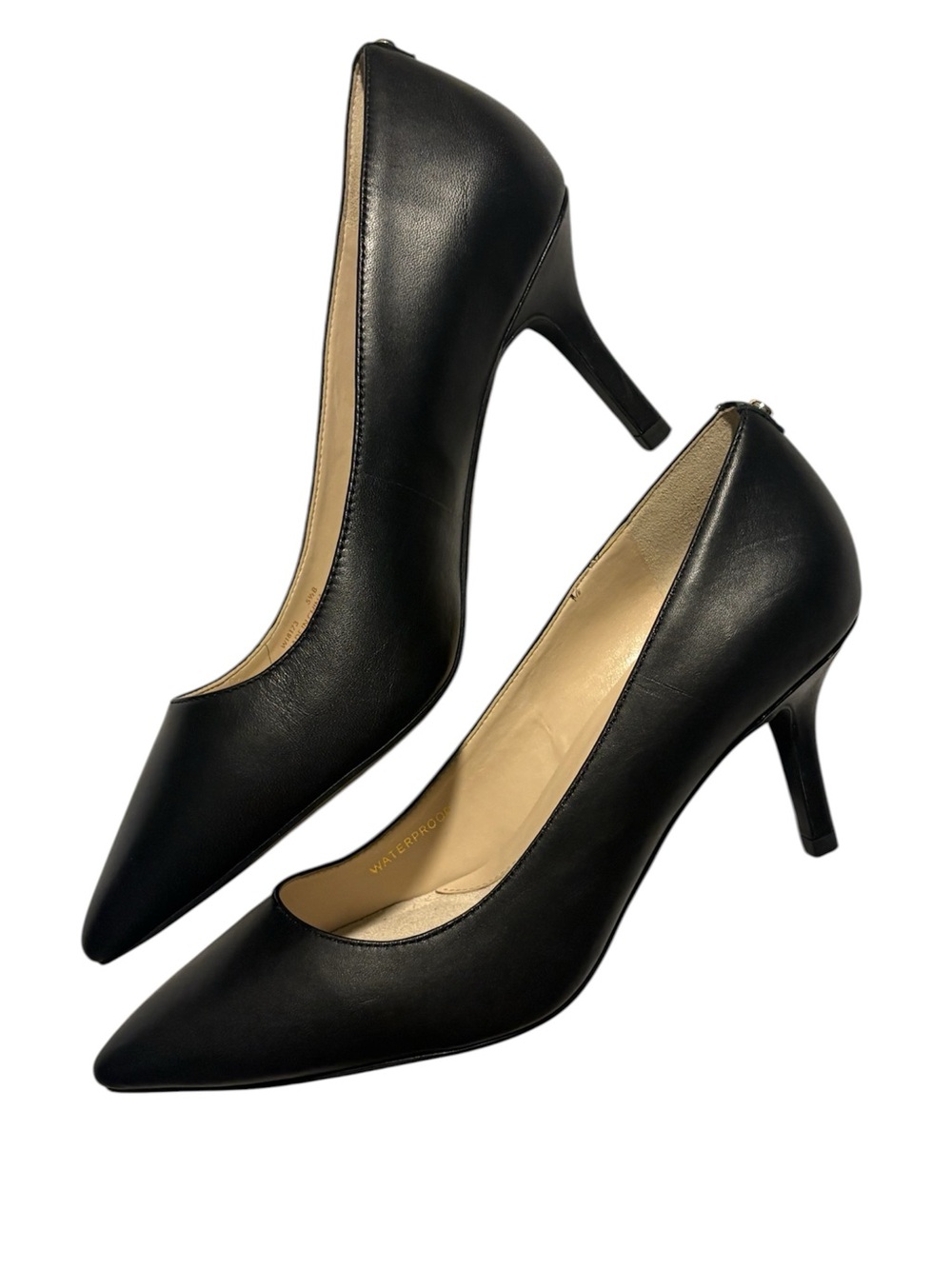 NEW Cole Haan The Go-To Stiletto Pump W18173 Black Leather Heels Women’s 5.5